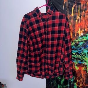 Men Goodfellow Flannel Button Down Shirt